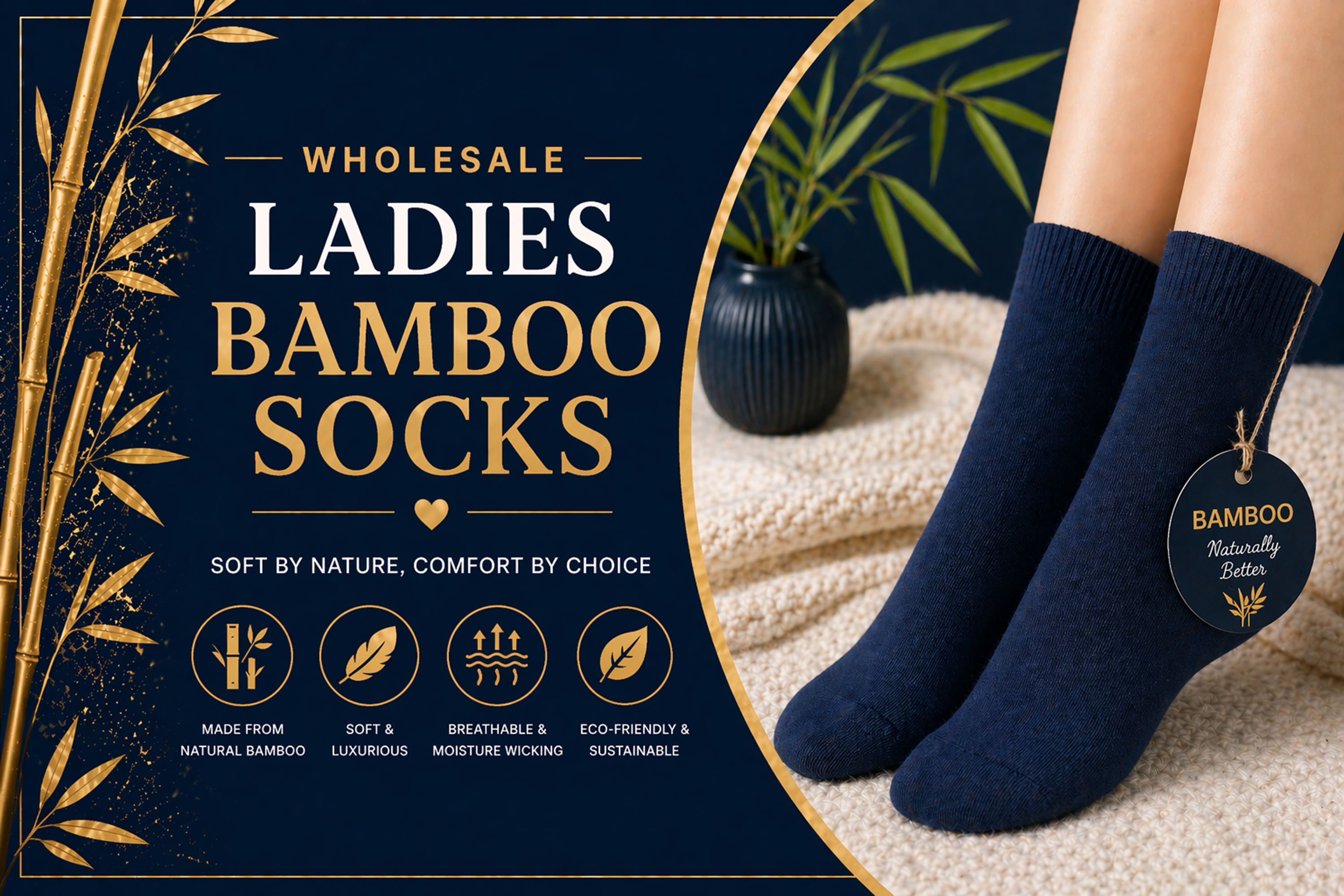 Ladies Bamboo Socks