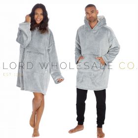 Adults Unisex Frosted Charcoal Supersoft Oversize Hoodie by Huggable Hoodie
