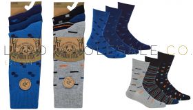 Men's 3pk Bamboo Comfort Fit Metropolitan Mix Socks by Pandastick 4 x 3 Pair Packs