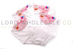 02-ECL34-Ladies 100% Cotton Eyelet Cuff Leg Briefs 4 x 3 Packs