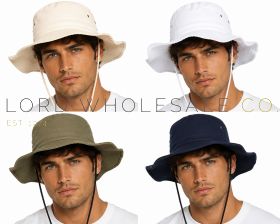 08-GL1094_813_814_815-Men's 100% Cotton Safari Hats by Tom Franks 12 Pieces