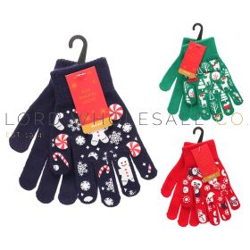 Kids Christmas Prints Magic Gloves by RJM 12 Pieces