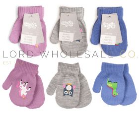 Babies Winter Printed Mittens by Snuggle Shop 12 Pieces