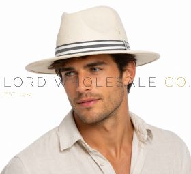 Men's Linen Blend Broad Brim Hat by Tom Franks 6 Pieces