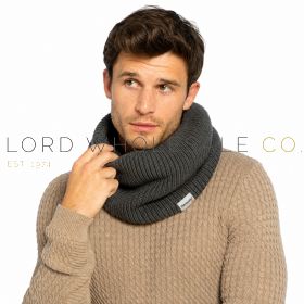 Men’s Charcoal 3M Thinsulate Knitted Neck Warmer by Heatguard 12 Pieces