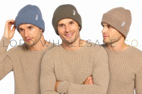 Men’s Assorted Thinsulate Ribbed Knitted Beanie Hats by Heatguard 12 Pieces