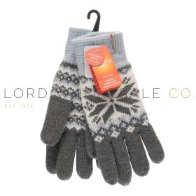Ladies 3M Thinsulate Blue Fairisle Gloves by Heatguard 12 Pieces