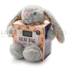 HH0474 Follow That Dream grey rabbit microwaveable heat bag in decorative gift packaging