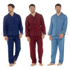 Men's Soft Feel Traditional Polycotton Pyjamas by Walter Grange 1 Piece