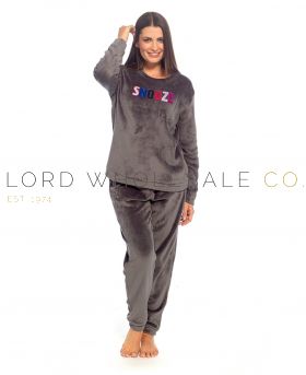 Ladies Soft Feel Snooze Fleece Pyjamas by Wolf & Harte 6 Pieces