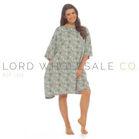Ladies Oversized Seashell All Over Print Cotton Jersey Nightdress by Follow That Dream 1 Piece
