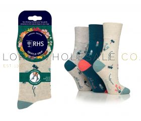 Wholesale ladies gentle grip socks – soft, non-elastic women’s comfort socks in bulk, assorted colours, size 4-8 by sock shop