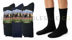 Men's Heavy Gauge Merino Wool Blend Thermal Boot Socks 6 Pairs