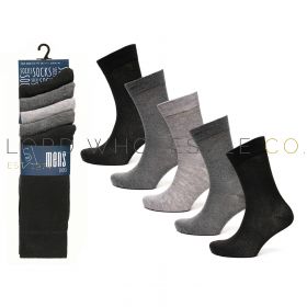 06-SK1062-Wholesale Men's 5pk Assorted Grey Marl Socks 6 x 5 Pair Pack