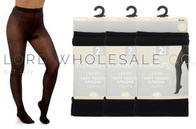Ladies 40 denier semi-opaque tights available in wholesale packs.