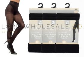 Ladies 60 denier opaque tights available in wholesale packs.