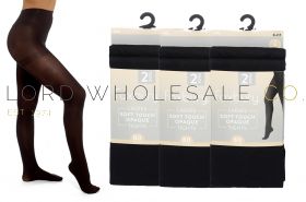 Wholesale ladies hosiery including 80 denier tights in assorted sizes and colours.