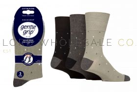 Men's Kaleidoscope Micro Gentle Grip Socks by Sock Shop 3 Pair Pack