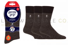 Men's BIGFOOT Charcoal 1.0 TOG Thermal Heat Holders Gentle Grip by Sock Shop 6 Pairs