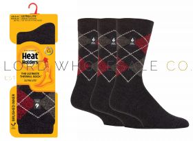 Men’s brushed thermal socks in assorted colours designed for extra warmth, available in wholesale packs.