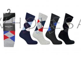 Men's Assorted Argyle 3 Pair Pack Cotton Rich Socks by MAN 1 dozen