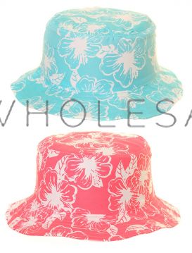 Older Girls Flower Bucket Hats Sun Hats 12 pieces