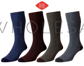 Mens Indestructible Fancy Marl Half Hose Socks 12 Pairs by HJ Hall