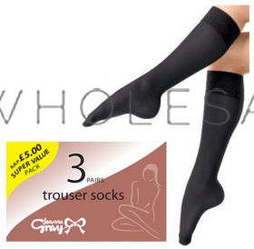 70 Denier Ladies Trouser Socks by Joanna Gray 6 packs of 3