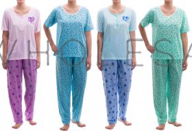 Cotton Rich Jersey Short Sleeved Pyjamas by Romesa/Lucky 10 pieces