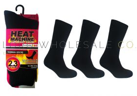 Ladies Thermal Black 2.3 TOG Heat Machine Socks 12 pairs
