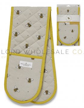 1756 Bumble Bees Double Oven Gloves by Cooksmart