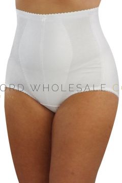 Ladies Roll on Control Girdle with Suspenders Black White Underwear