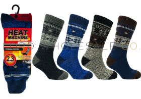 Men's Thermal Snowflake Workwear 2.3 TOG Heat Machine Socks 12 pairs