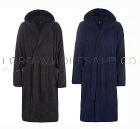 Men's 100% Cotton Hooded Towelling Gown 2 Pieces