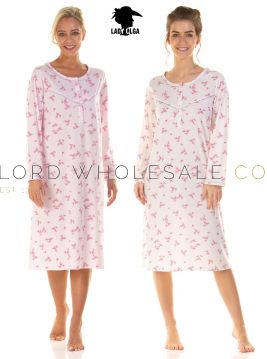 8908 Lady Olga Blossom Long Sleeved Nightdress