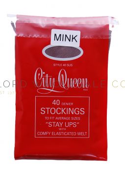 40 Denier Stay Up Stockings By City Queen