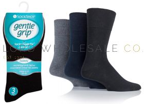 DIABETIC Mens Dark Assorted Gentle Grip Socks by Sock Shop