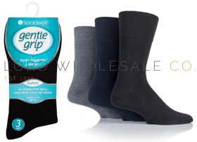 DIABETIC BIG FOOT Mens Dark Gentle Grip Socks by Sock Shop