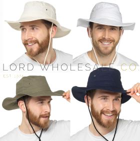 08-GL1094_813_814_815-Men's 100% Cotton Safari Hats by Tom Franks 12 Pieces