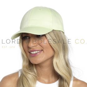 Adults Baseball Cap Plain Colours By Tom Franks-One Size-Lime 