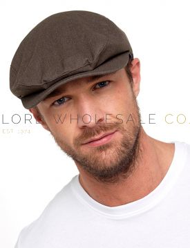 GL803 Men's Linen Flat Caps Khaki