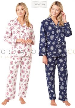 Ladies Snowflake Wincey Pyjama by Indigo Sky