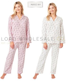 Ladies Cute Cheetah Wincey Pyjama by Indigo Sky