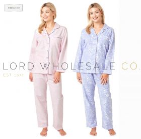 Ladies Animal Print Wincey Pyjama by Indigo Sky