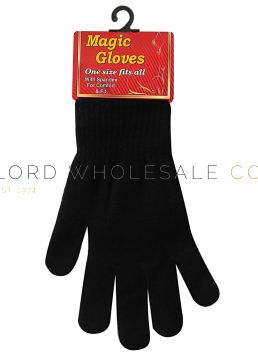 Adults Black Magic Gloves With Spandex 12 Pairs