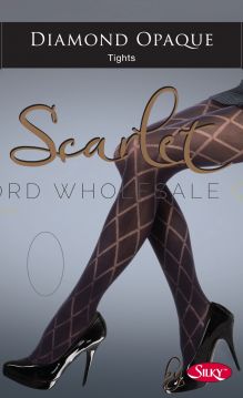 Ladies Scarlet 70 Den Diamond Opaque Tights by Silky 6 Pieces