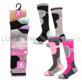 Girls Assorted Thermal Ski Socks by Storm Ridge