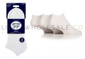 06-SOMPT22H3-Men's Diabetic White Gentle Grip Trainer Socks by Sock Shop 3 Pair Pack