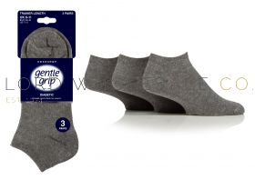 06-SOMPT23H3-Men's Diabetic Grey Gentle Grip Trainer Socks by Sock Shop 3 Pair Pack