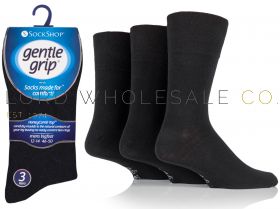 SOMRB96BLK Big Foot Black Gentle Grip Socks